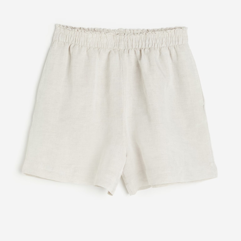 H&M Linen-blend Pull-on Shorts - Picture 5 of 6